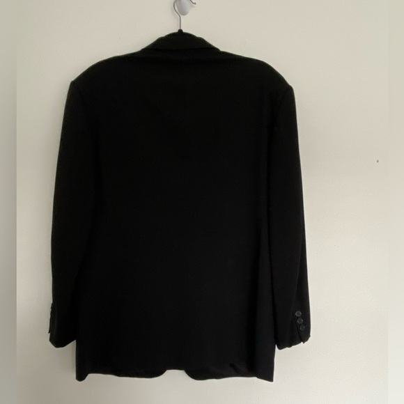 VTG Donna Karen Signature Made In Italy Blazer Jacket Black 100%Wool Short 40/33 - Picture 4 of 16